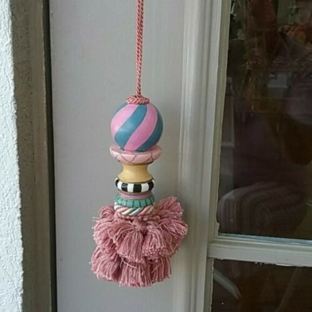 (2) HAND-PAINTED DECORATIVE TASSELS